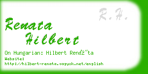 renata hilbert business card